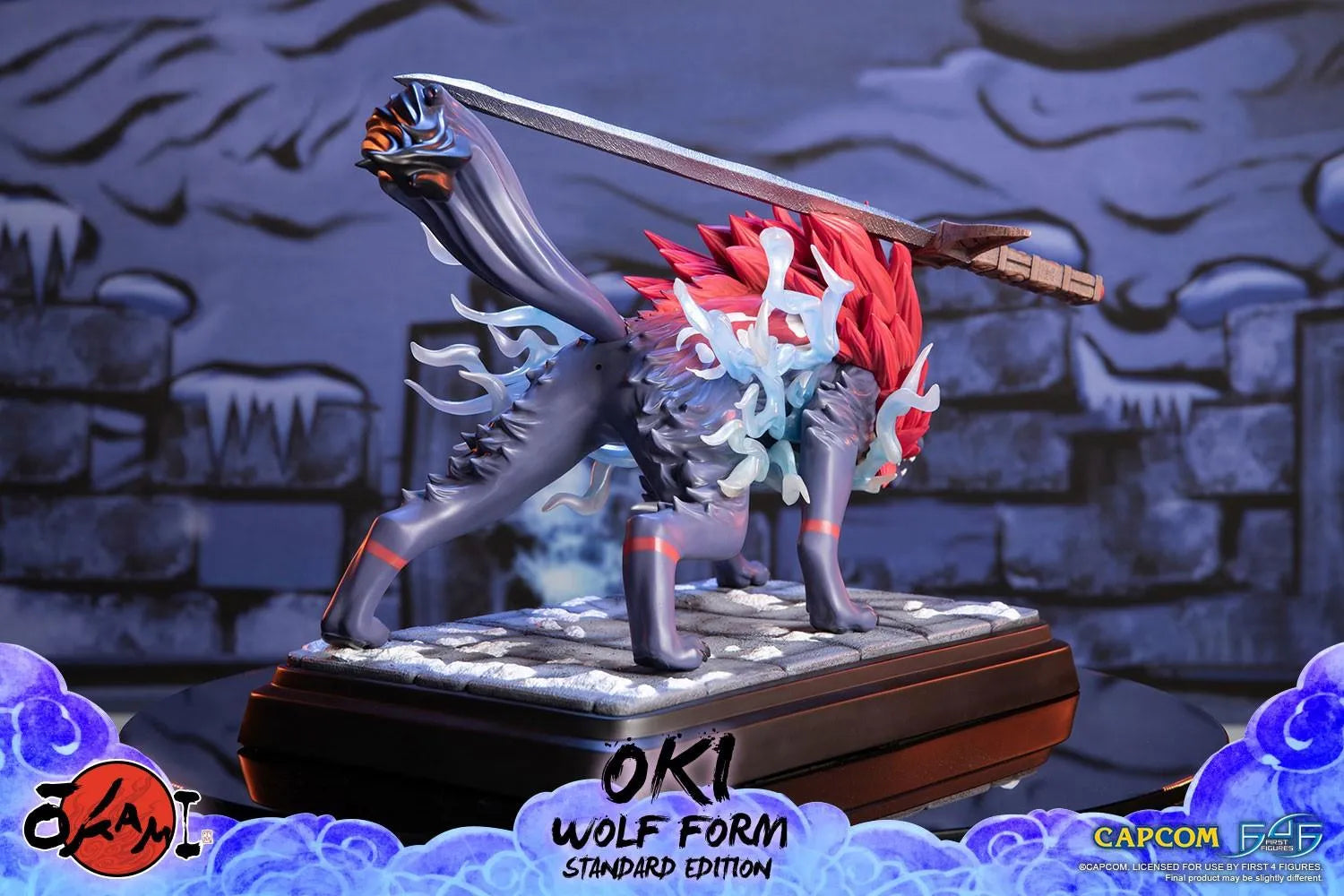 F4FOKOWRST Okami - Oki (Wolf Form) Statue - First 4 Figures - Titan Pop Culture