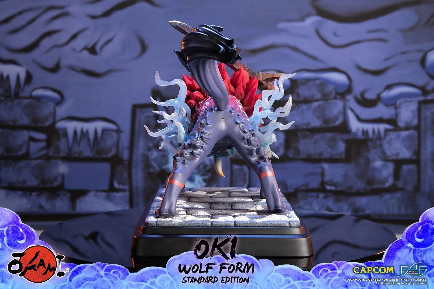 F4FOKOWRST Okami - Oki (Wolf Form) Statue - First 4 Figures - Titan Pop Culture