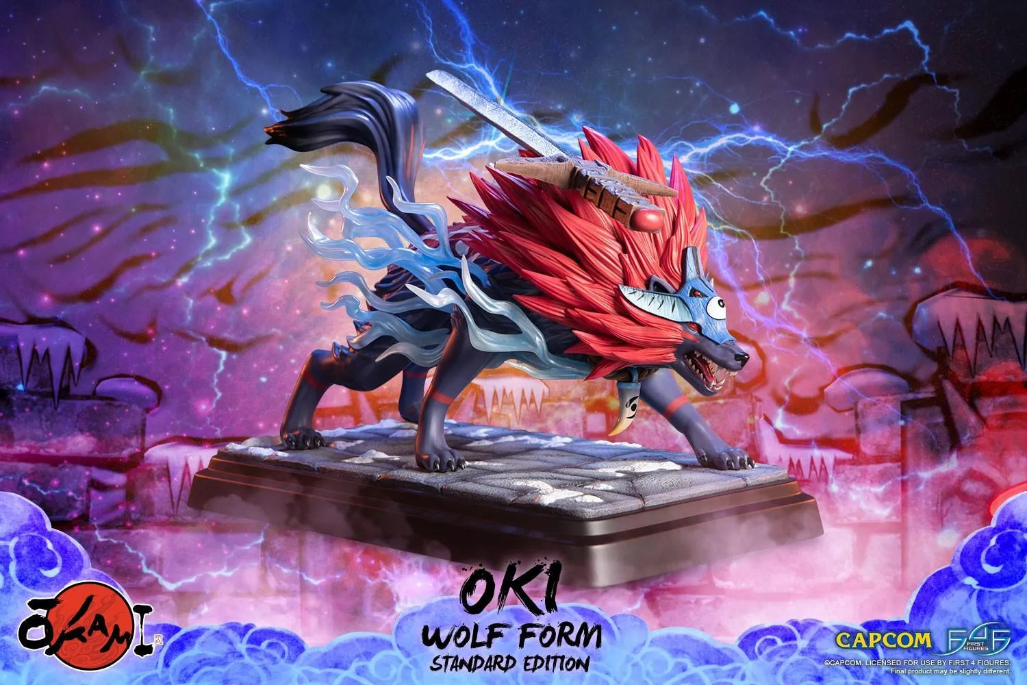 F4FOKOWRST Okami - Oki (Wolf Form) Statue - First 4 Figures - Titan Pop Culture