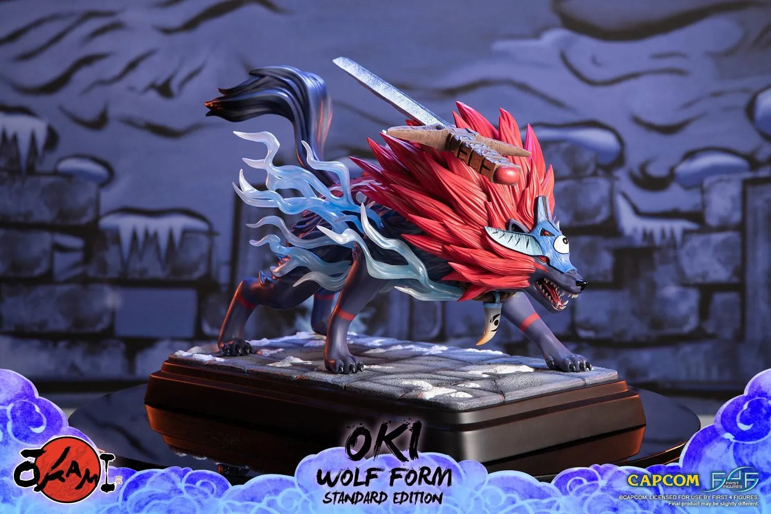 F4FOKOWRST Okami - Oki (Wolf Form) Statue - First 4 Figures - Titan Pop Culture