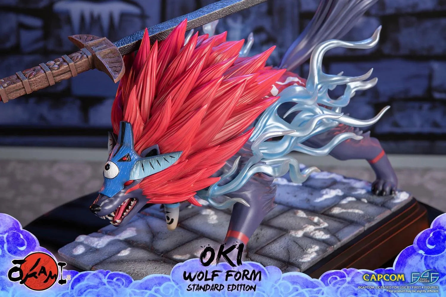 F4FOKOWRST Okami - Oki (Wolf Form) Statue - First 4 Figures - Titan Pop Culture