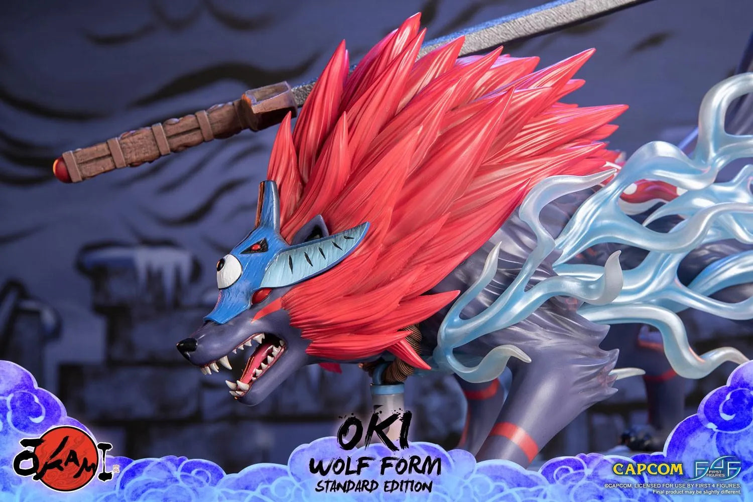 F4FOKOWRST Okami - Oki (Wolf Form) Statue - First 4 Figures - Titan Pop Culture