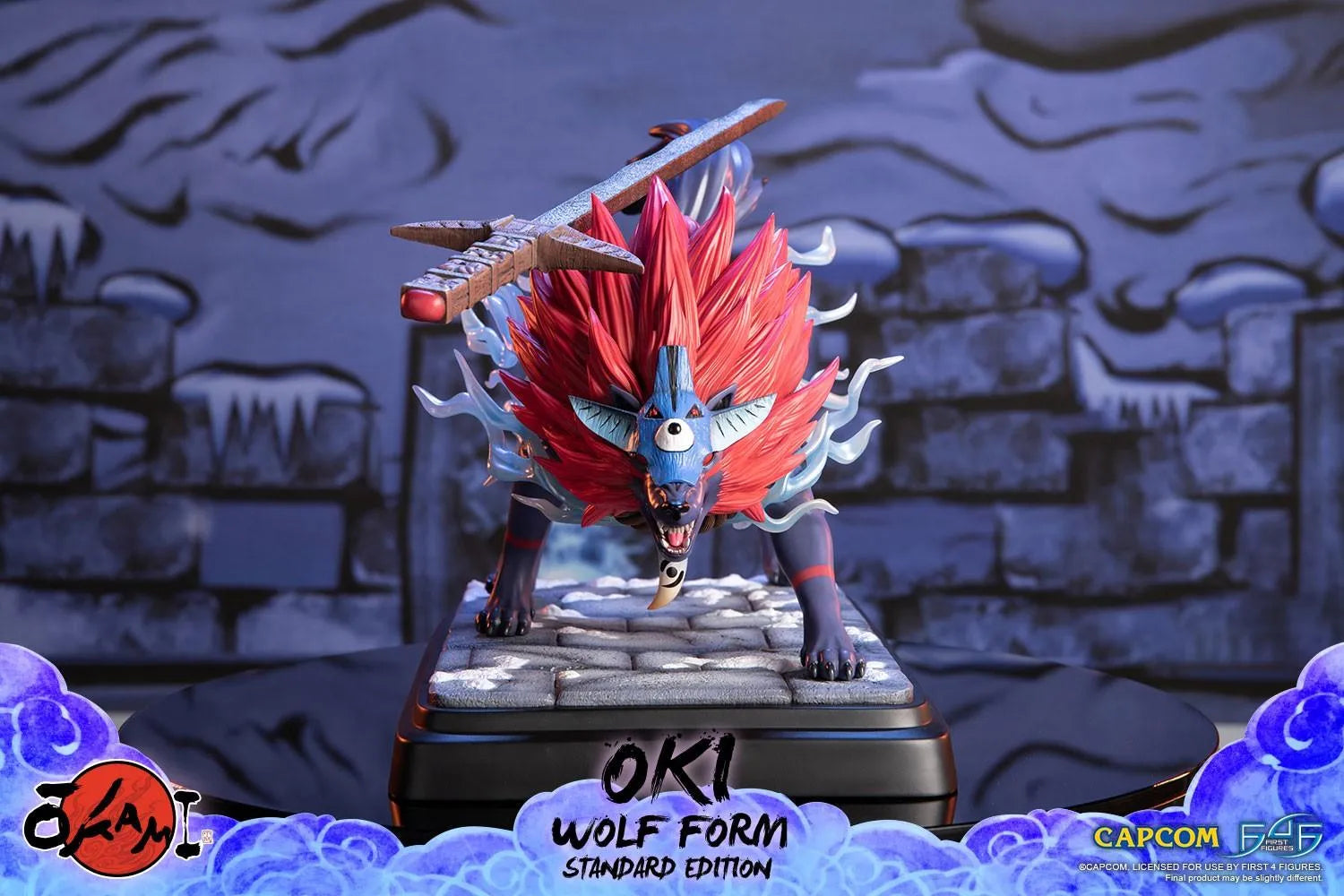 F4FOKOWRST Okami - Oki (Wolf Form) Statue - First 4 Figures - Titan Pop Culture