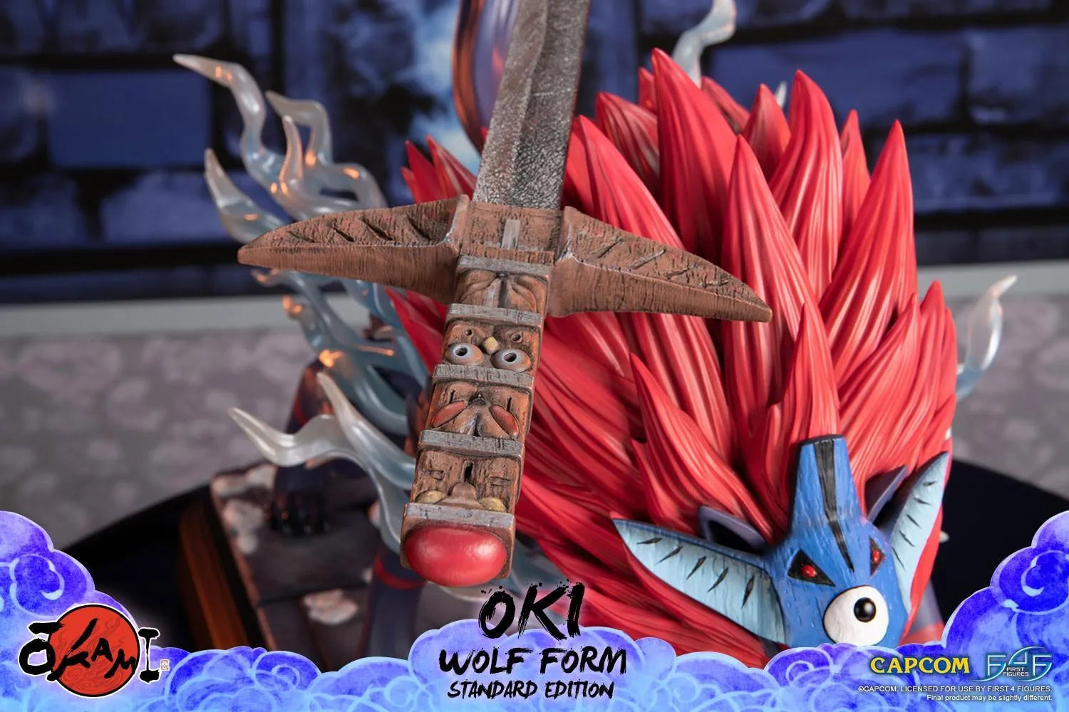 F4FOKOWRST Okami - Oki (Wolf Form) Statue - First 4 Figures - Titan Pop Culture