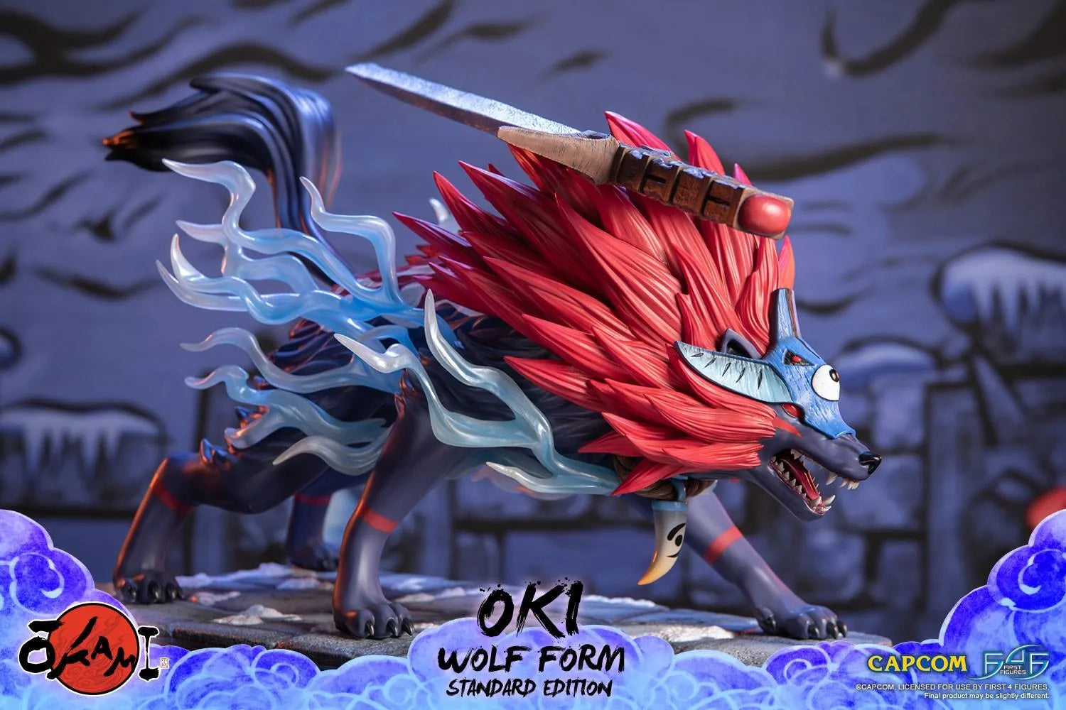 F4FOKOWRST Okami - Oki (Wolf Form) Statue - First 4 Figures - Titan Pop Culture