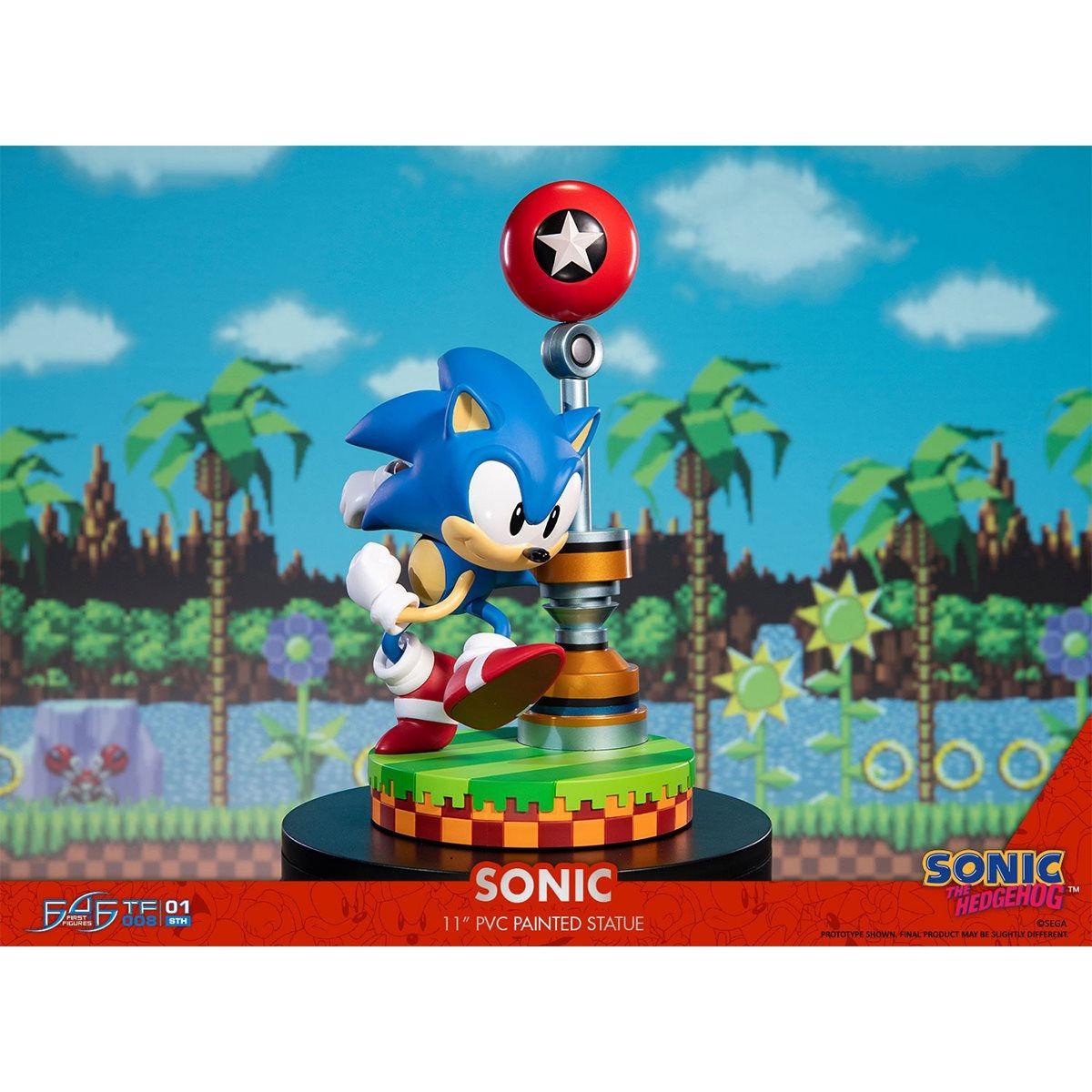 F4FSNTFST Sonic the Hedgehog - Sonic 11" PVC Statue - First 4 Figures - Titan Pop Culture