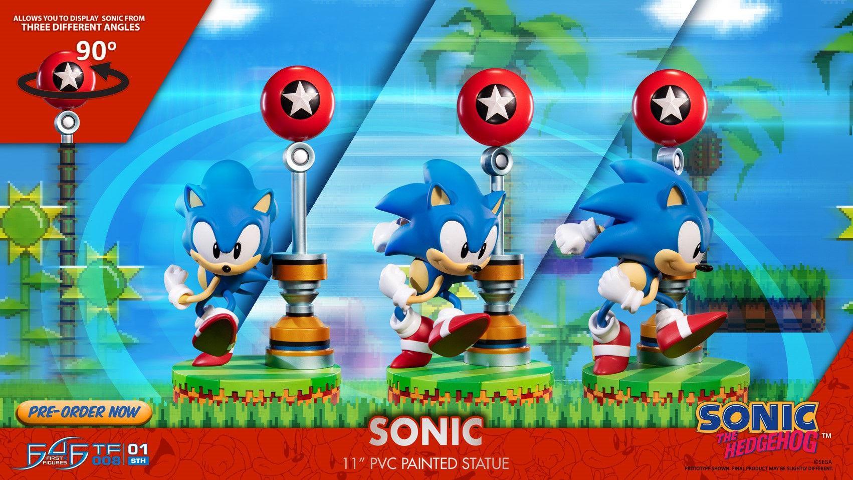 F4FSNTFST Sonic the Hedgehog - Sonic 11" PVC Statue - First 4 Figures - Titan Pop Culture