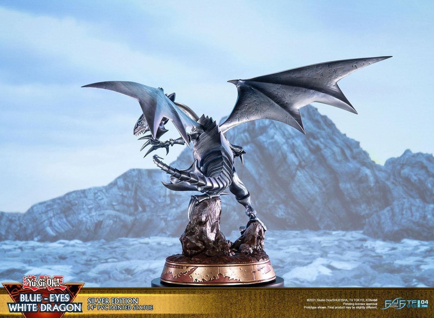 F4FYGOBESST Yu-Gi-Oh! - Blue Eyes White Dragon (Silver) - First 4 Figures - Titan Pop Culture