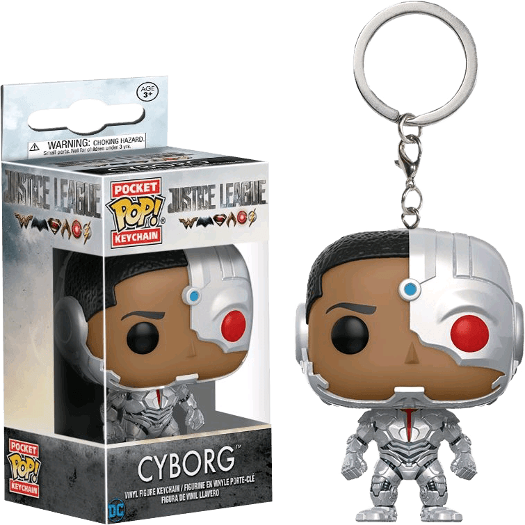 FUN13793 Justice League Movie - Cyborg Pocket Pop! Keychain - Funko - Titan Pop Culture