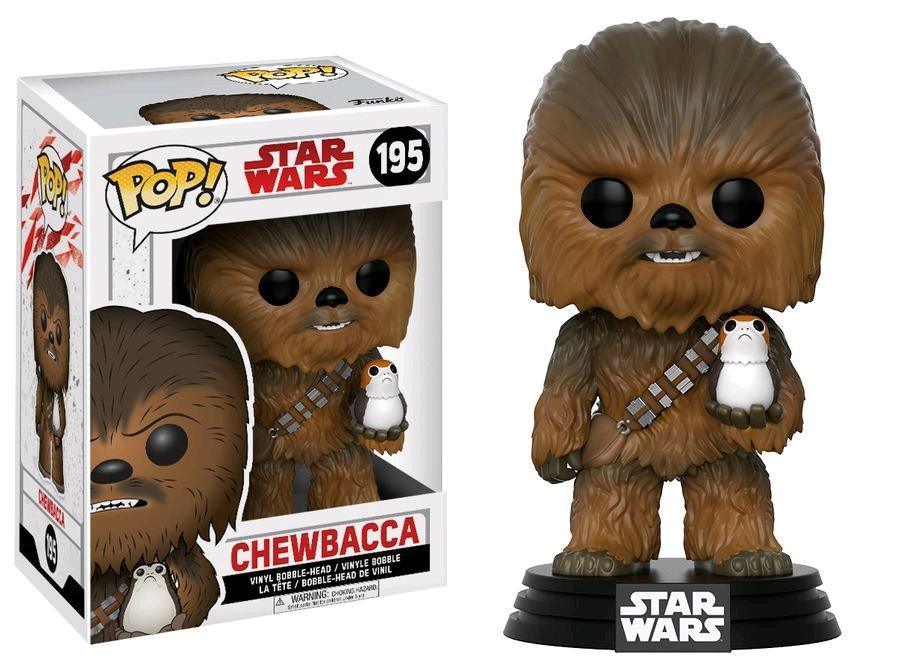 FUN14748 Star Wars - Chewbacca with Porg Episode VIII US Exclusive Pop! Vinyl - Funko TBA - Titan Pop Culture