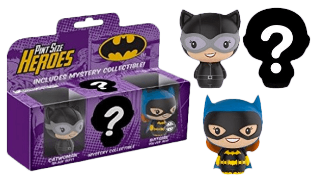 FUN21568 DC Comics - Women of DC Catwoman, Batgirl & Mystery US exclusive Pint Size Heroes 3-Pack - Funko - Titan Pop Culture