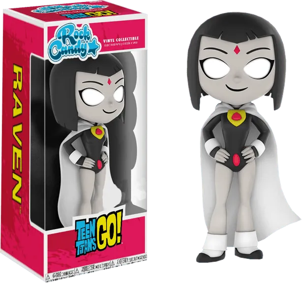 FUN21988 Teen Titans Go! - Raven (white) US Exclusive Rock Candy - Funko - Titan Pop Culture