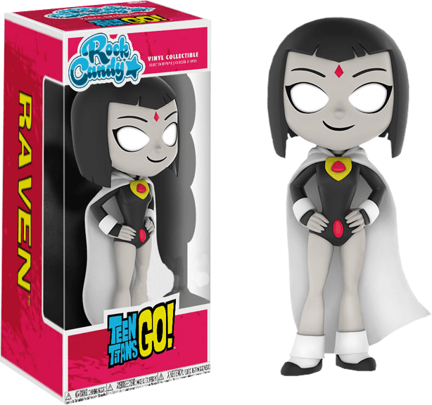 FUN21988 Teen Titans Go! - Raven (white) US Exclusive Rock Candy - Funko - Titan Pop Culture