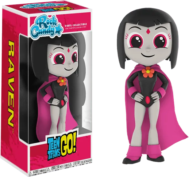 FUN21989 Teen Titans Go! - Raven (pink) US Exclusive Rock Candy - Funko - Titan Pop Culture