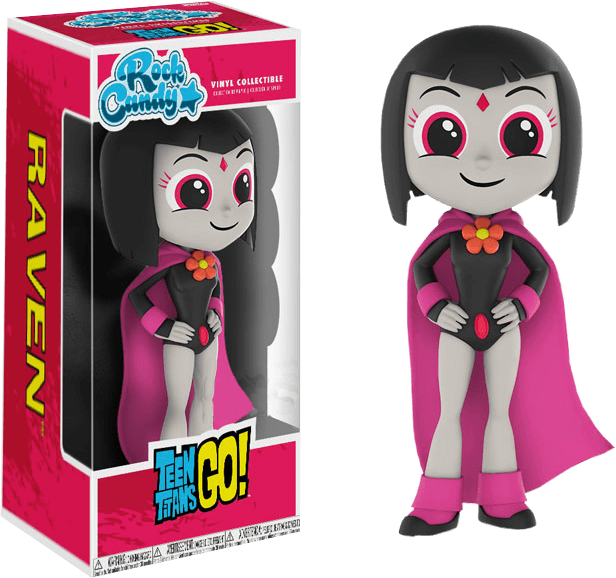 FUN21989 Teen Titans Go! - Raven (pink) US Exclusive Rock Candy - Funko - Titan Pop Culture