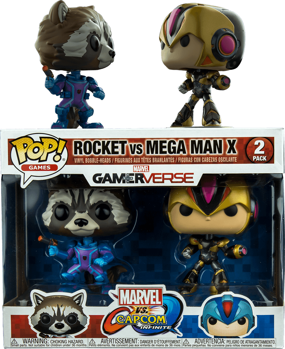 FUN22784 Marvel vs Capcom: Infinite - Rocket vs Mega Man X US Exclusive Pop! Vinyl 2-pack - Funko - Titan Pop Culture