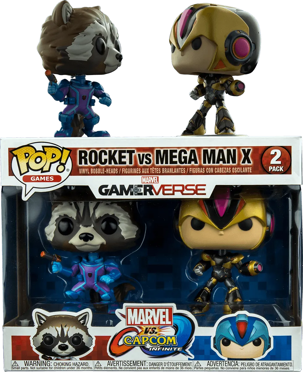 FUN22784 Marvel vs Capcom: Infinite - Rocket vs Mega Man X US Exclusive Pop! Vinyl 2-pack - Funko - Titan Pop Culture