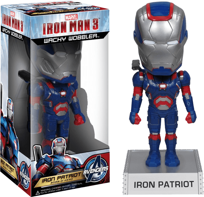 FUN3125 Iron Man 3 - Iron Patriot Wacky Wobbler - Funko - Titan Pop Culture