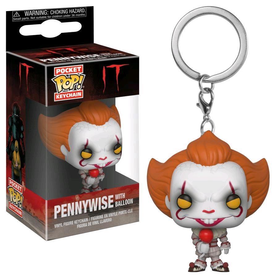 FUN31811 It (2017) - Pennywise with balloon Pocket Pop! Keychain - Funko TBA - Titan Pop Culture