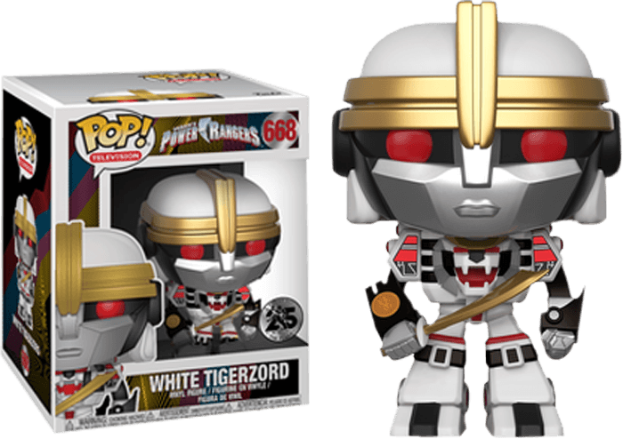 FUN32288 Power Rangers - White Tigerzord 6" US Exclusive Pop! Vinyl - Funko - Titan Pop Culture