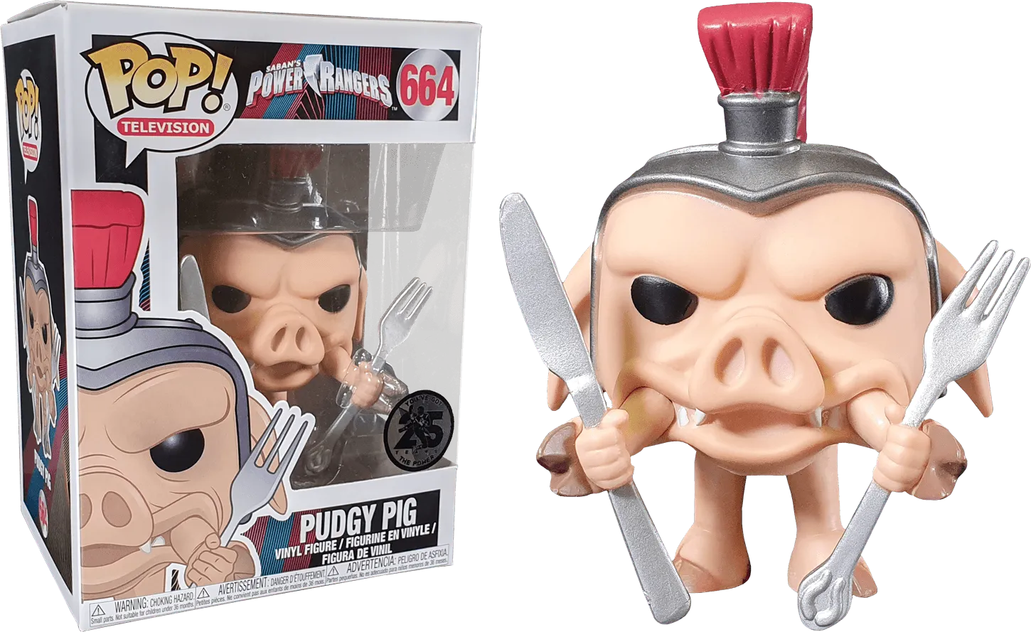 FUN32657 Power Rangers - Pudgy Pig US Exclusive Pop! Vinyl - Funko - Titan Pop Culture