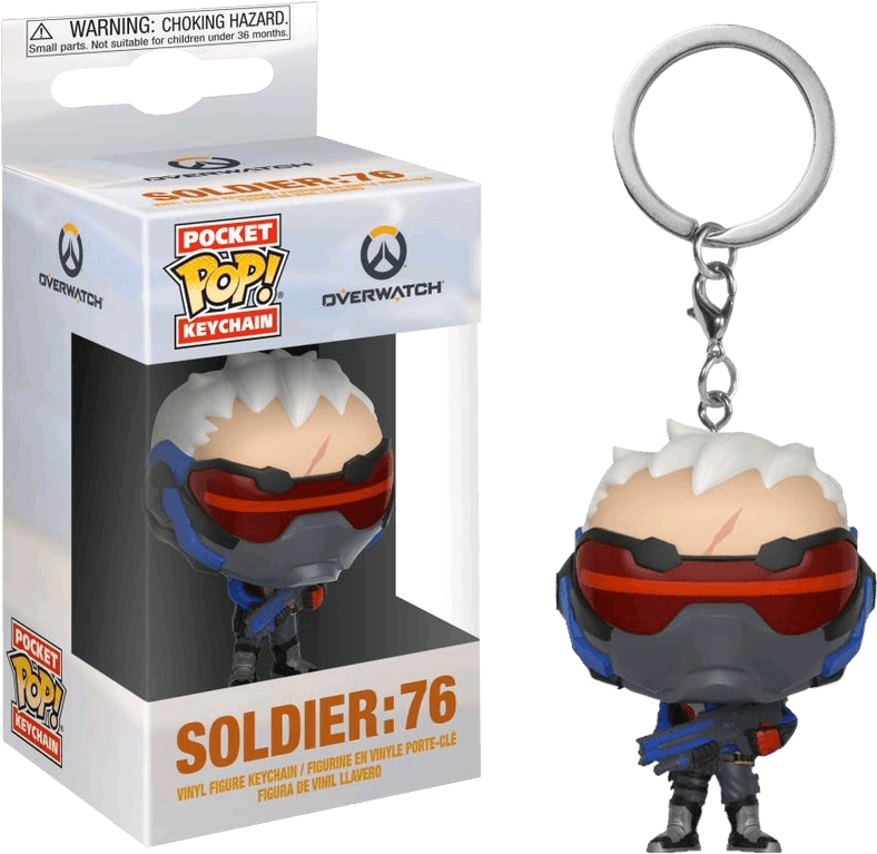 FUN32774 Overwatch - Soldier: 76 Pocket Pop! Keychain - Funko - Titan Pop Culture