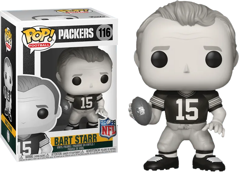 FUN33400 NFL: Legends - Bart Starr Black & White Pop! Vinyl - Funko - Titan Pop Culture