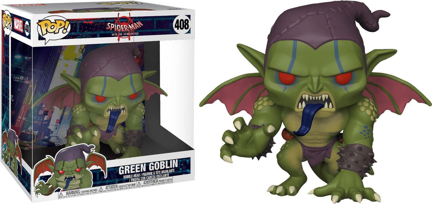 FUN34933 Spider-Man: Into the Spider-Verse - Green Goblin 10" US Exclusive Pop! Vinyl - Funko - Titan Pop Culture