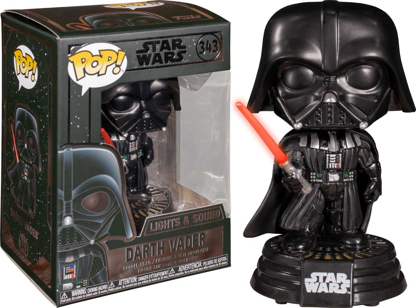 FUN35519 Star Wars - Darth Vader Light & Sound Pop! Vinyl - Funko TBA - Titan Pop Culture