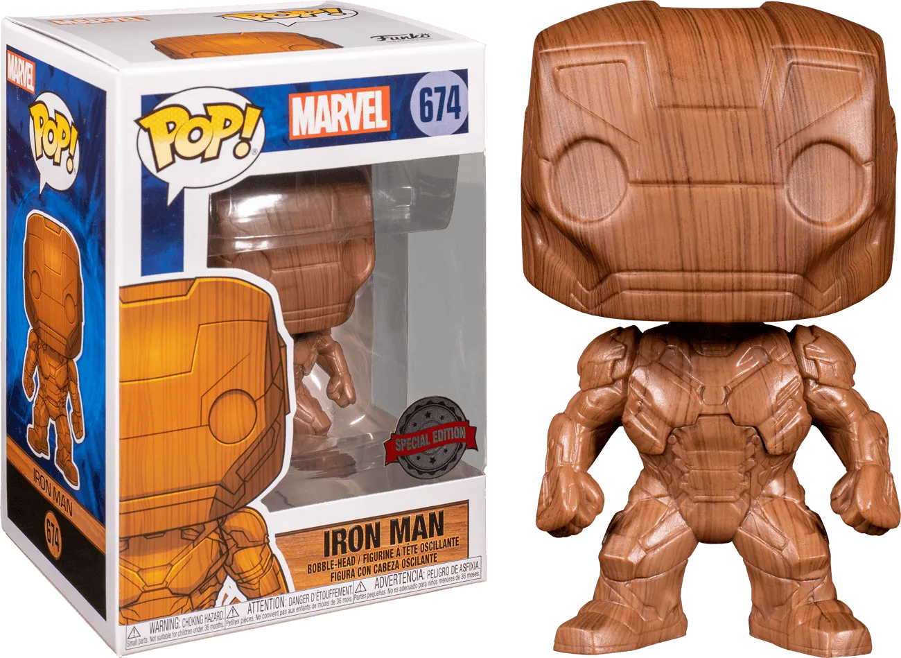 FUN36579 Iron Man - Iron Man Wood Deco US Exclusive Pop! Vinyl [RS] - Funko - Titan Pop Culture