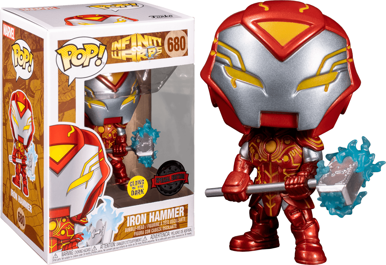 FUN36965 Infinity Warps - Iron Hammer Metallic Glow US Exclusive Pop! Vinyl [RS] - Funko - Titan Pop Culture