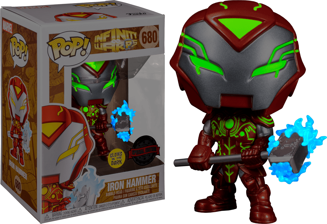 FUN36965 Infinity Warps - Iron Hammer Metallic Glow US Exclusive Pop! Vinyl [RS] - Funko - Titan Pop Culture