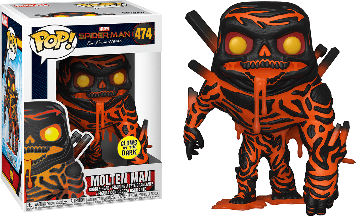 FUN39210 Spider-Man: Far From Home - Molten Man Glow US Exclusive Pop! Vinyl - Funko - Titan Pop Culture