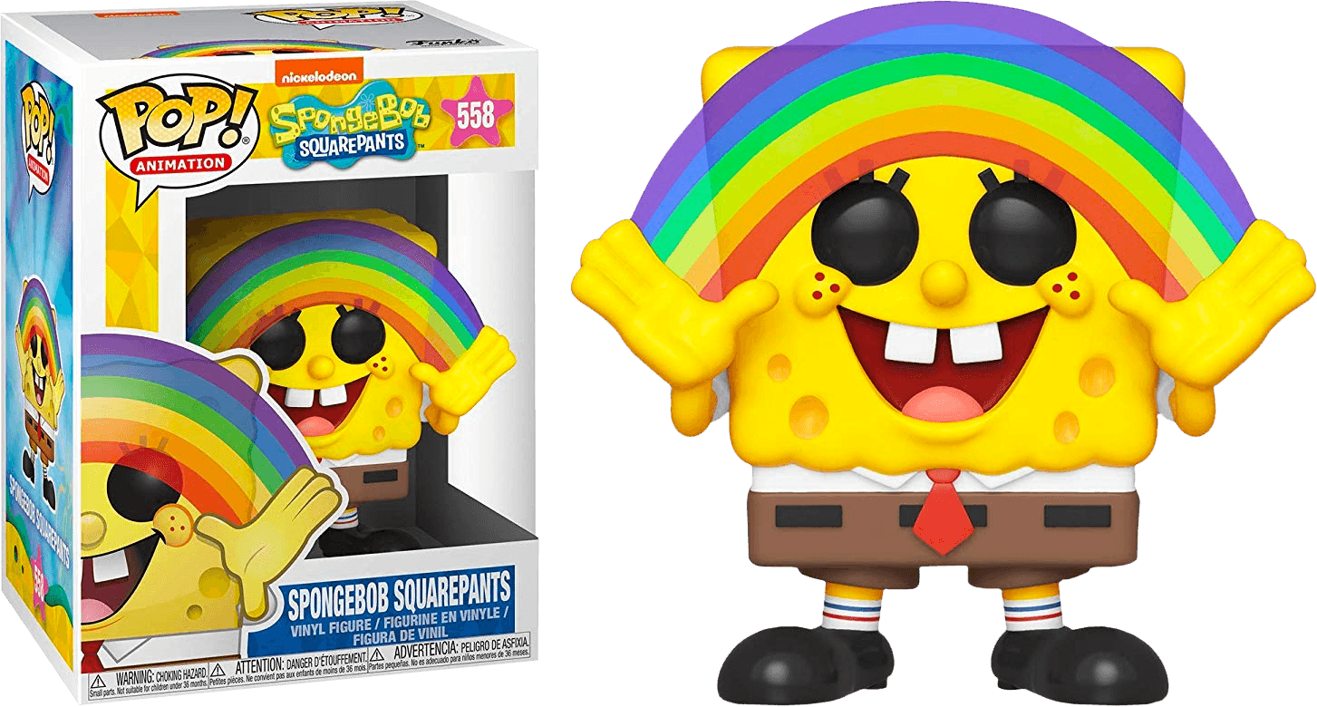 FUN39552 SpongeBob SquarePants - Spongebob Rainbow Pop! Vinyl - Funko TBA - Titan Pop Culture