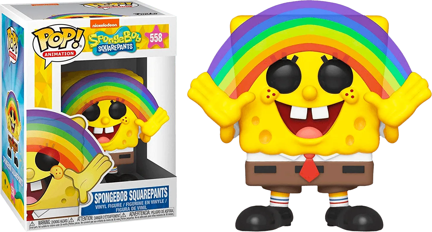 FUN39552 SpongeBob SquarePants - Spongebob Rainbow Pop! Vinyl - Funko TBA - Titan Pop Culture