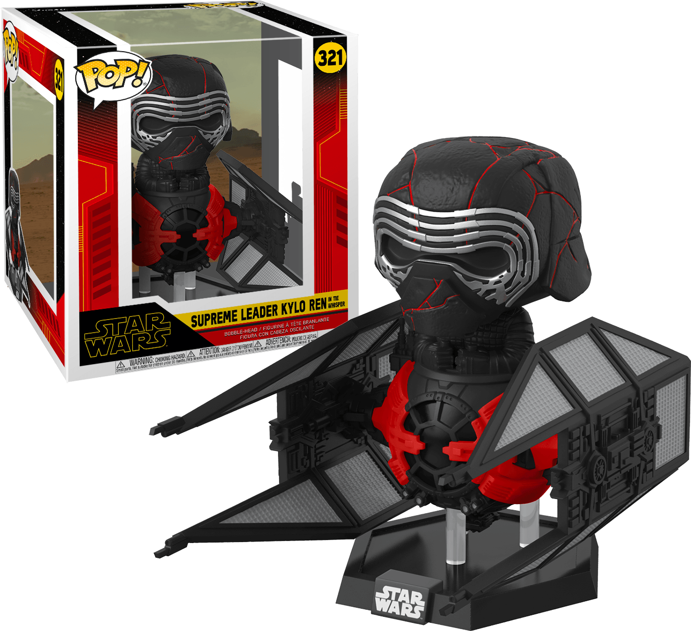 FUN39914 Star Wars - Kylo Ren Supreme Leader in TIE Whisper Episode IX Rise of Skywalker Pop! Deluxe - Funko - Titan Pop Culture