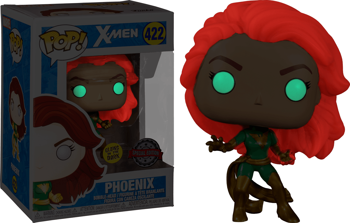 FUN41612 Dark Phoenix - Dark Phoenix Green Glow US Exclusive Pop! Vinyl - Funko - Titan Pop Culture