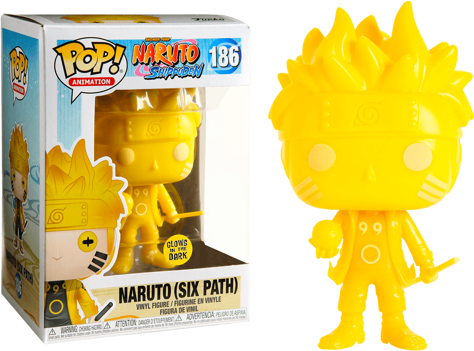 FUN42755 Naruto: Shippuden - Naruto Six Path Yellow Glow US Exclusive Pop! Vinyl [RS] - Funko - Titan Pop Culture