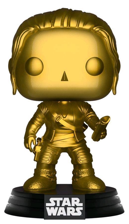 FUN43021 Star Wars - Rey Gold Metallic US Exclusive Pop! Vinyl - Funko - Titan Pop Culture