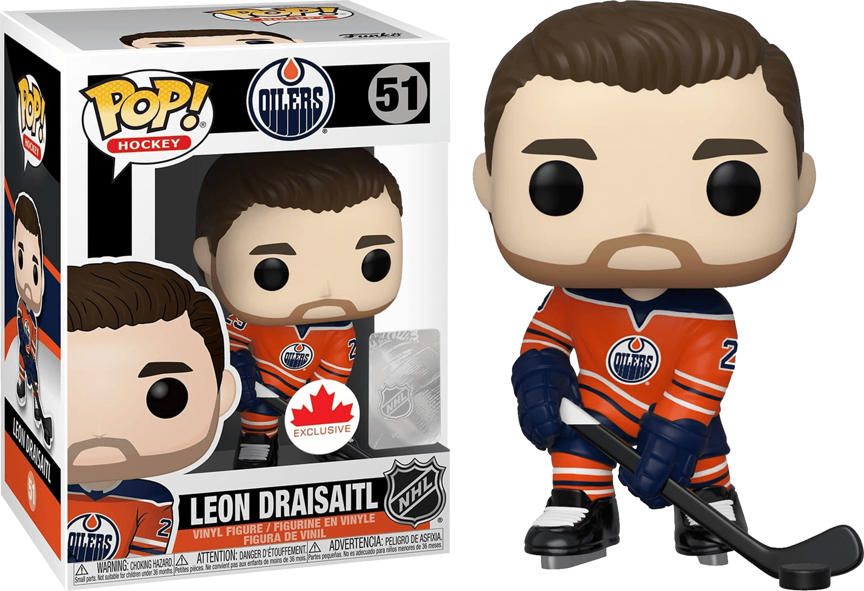 FUN43671 NHL: Oilers - Leon Draisaitl (Home) US Exclusive Pop! Vinyl [RS] - Funko - Titan Pop Culture