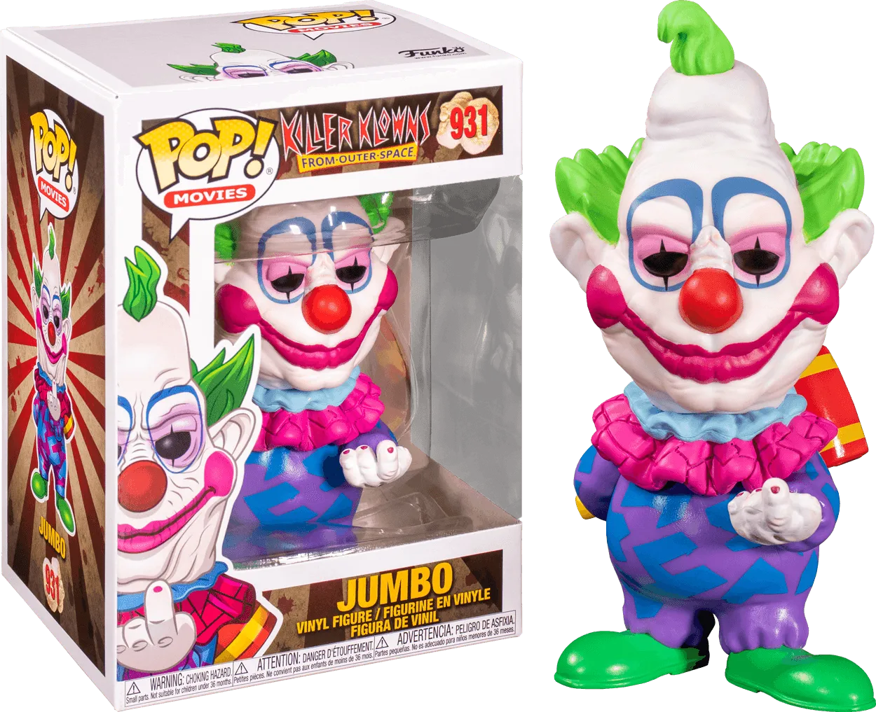 FUN44145 Killer Klowns from Outer Space - Jumbo Pop! Vinyl - Funko - Titan Pop Culture