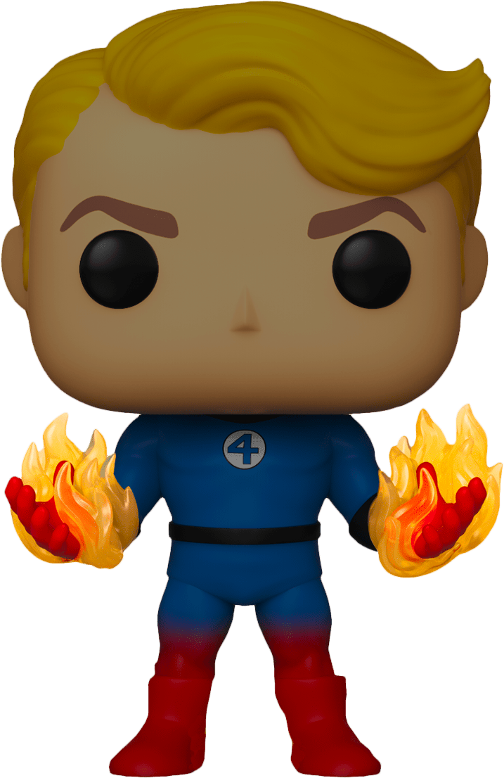 FUN45006 Fantastic Four - Human Torch Suited Glow Specialty series Exclusive Pop! Vinyl - Funko - Titan Pop Culture