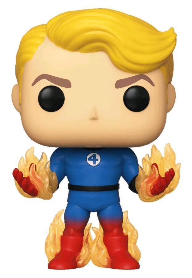 FUN45007 Fantastic Four - Human Torch with Flames US Exclusive Pop! Vinyl - Funko - Titan Pop Culture