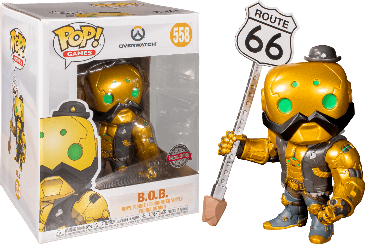 FUN45339 Overwatch - B.O.B. Metallic US Exclusive 6" Pop! Vinyl - Funko - Titan Pop Culture