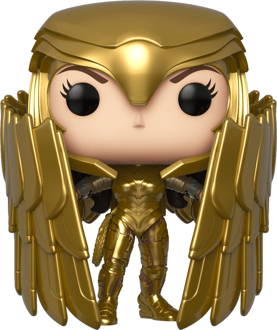 FUN46659 Wonder Woman: 1984 - Wonder Woman Gold Shield Pose US Exclusive Pop! Vinyl [RS] - Funko - Titan Pop Culture