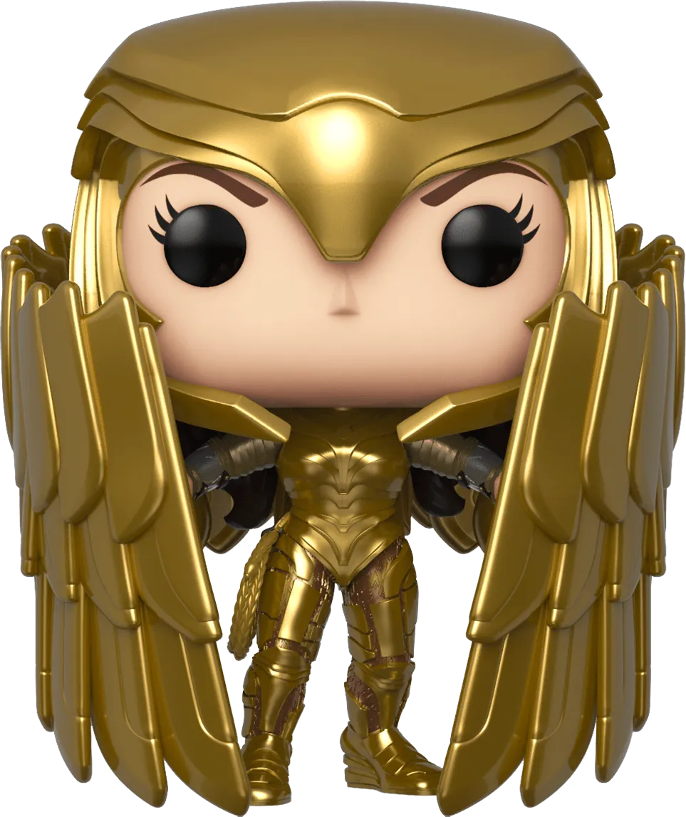 FUN46659 Wonder Woman: 1984 - Wonder Woman Gold Shield Pose US Exclusive Pop! Vinyl [RS] - Funko - Titan Pop Culture