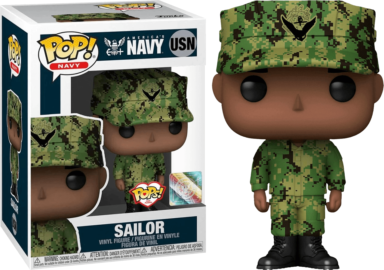 FUN46739 US Military: Navy - Male African American Pop! Vinyl - Funko - Titan Pop Culture