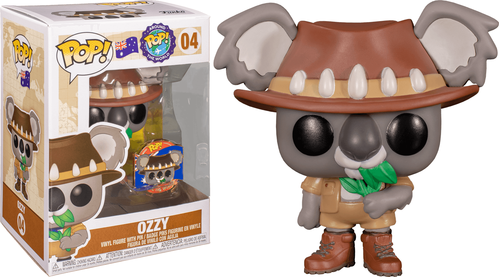 FUN47565 Funko Around the World - Ozzy Koala (Australia) Pop! Vinyl with Pin [RS] - Funko - Titan Pop Culture