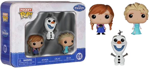 FUN4797 Frozen - Elsa, Anna & Olaf Pocket Pop! 3-Pack Tin - Funko - Titan Pop Culture