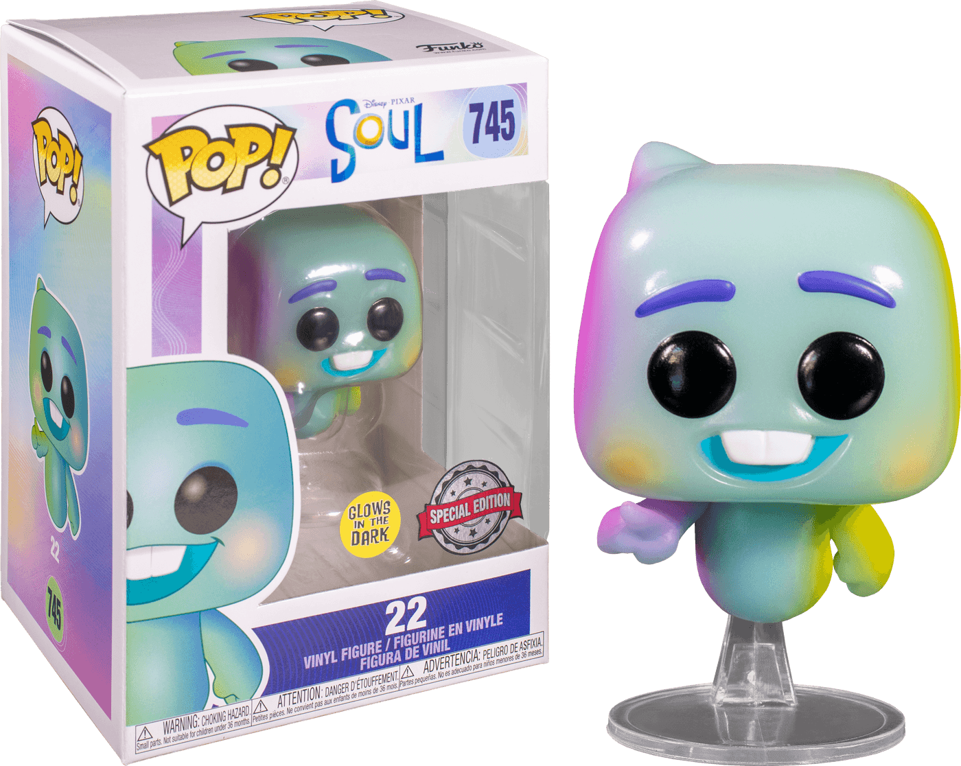 FUN48077 Soul - 22 Glow US Exclusive Pop! Vinyl [RS] - Funko - Titan Pop Culture